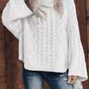 PRETTYGARDEN Fall Sweaters for Women 2025 Oversized Chunky Cable Knit Turtleneck Long Sleeve Winter Pullover Sweater Tops