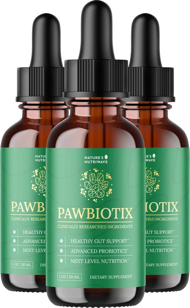 Pawbiotix Liquid probiotics for Dogs - Dog probiotics for Digestive Health | 100% Natural Dog Gut Health probiotics | probiotics for Dogs | Original Formula, Beacon Flavor, 1oz, 3 Month Supply