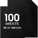 11x17 Black Card Stock, 100 Sheets, 80lb Thick, A3 Paper, Poster Paper, Display Board for Art & Crafts, Exhibits