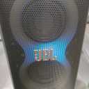 JBL PartyBox Stage 320 - Portable Party Speaker with Telescopic Handle & Wide, Sturdy Wheels, Powerful JBL Pro Sound, Futuristic lightshow, Up to 18 Hours of Play time, Splash Proof (Black)