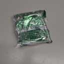 Halter Metallic Crop Top Shiny Triangle Bralette Rave Bra Swimsuit Top (Small, Silver)