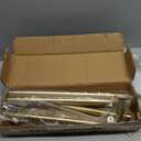 Room Darking Curtain Rod, 28-53 Inch Adjustable Window Curtain Rods Wrap Around 1inch Diameter Single Splicing Curtain Rod, Warm Gold