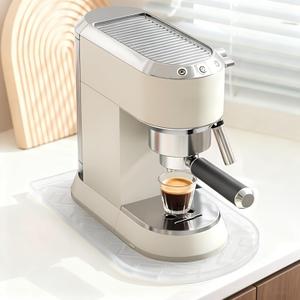 Silicone Coffee Mat,15.8"x 7.8"in Bar Mat for Countertop,Heat-Resistant,Non-Slip,Leak-Proof,Fit for Coffee Maker/Espresso Machine-Translucent