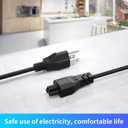 3 Pack 10FT Long 3 Prong TV Power Cord, NEMA 5-15P to C5 (Mickey Mous) Power Cord Cable Replacement for LG LCD LED Smart TV 39LN5700 47LB6100 50LN5200 60LN5400 65LB6190