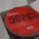 Faoyoon 6 Inch Sanding Mesh | 50 Pack 320 Grit | Micro Mesh Hook and Loop Sanding Discs | Dust Free Net Sandpaper | Wet and Dry Sanding Screen | AntiClog and Last Longer