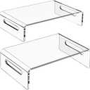 Zimilar 1 Pack Monitor Stand Riser, Acrylic Monitor Stand for Computer, Laptop, Printer, Notebook, Premium Clear Laptop Stand Acrylic Monitor Riser for Home Office, Monitor Stands for 2 Monitors