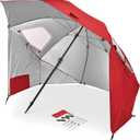 Sport-Brella Premiere UPF 50+ Umbrella Shelter with Patented Side Panels and Tilt Mechanism, Heavy-Duty 1.25 Inch Center Pole, Auger Anchor for Sand and Grass