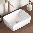 KES Rectangular Vessel Sink 16"X12" White Bathroom Sink Above Counter Rectangle Porcelain Ceramic Small Sink, BVS110S40