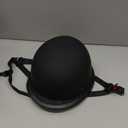 German Style Motorcycle Half Helmet Open Face Adult Men Women DOT Approved Retro Helmet，Matte Black (Middle)
