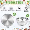 Sunnyray Stainless Steel Plates and Bowls Metal Camping Plates Reusable 13oz Steel Snack Feeding Serving Dinner Dishes Double Walled Insulated Metal Bowls for Kids(10 Set,8 Inch)