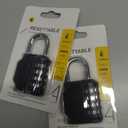 2 x Gym Padlock, 4 Digit Outdoor Waterproof Resettable Combination Padlock for School Gym Locker(1 Pack Black)