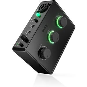 FIFINE PC Audio Mixer for Recording Music, USB Interface for Streaming and Podcasting with XLR, Monitor, 48V Phantom Power, Gain Knob, for Instrument Guitar/Video Content Creation/Vocal-Ampli 1