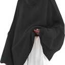 Saodimallsu Womens Oversized Sweaters Mock Neck Batwing Long Sleeve 2026 Fall Trendy Ribbed Knit Casual Tunic Sweater (Medium, Black)