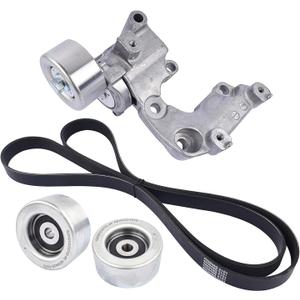 Serpentine Drive Belt Tensioner Idler Pulley Kit Replacement for 2007-2010 Toyota Sienna 2GRFE 3.5L V6 7PK2092 166040P011 1662031040