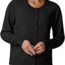 GRECERELLE Cardigan Sweaters for Women Lightweight Long Sleeve Button Up Soft Ribbed Knit Cardigans 2026 Spring Outfits (Black, XS)