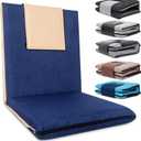 Floor Chair with Back Support Foldable Meditation Seat, Blue, Regular