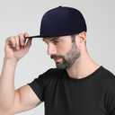 M/L/XL/XXL Oversize Flat Bill Baseball Cap for Men Women Quick Dry Snapback Hats Summer Mesh 5 Panel Cap (Blue, XXL)