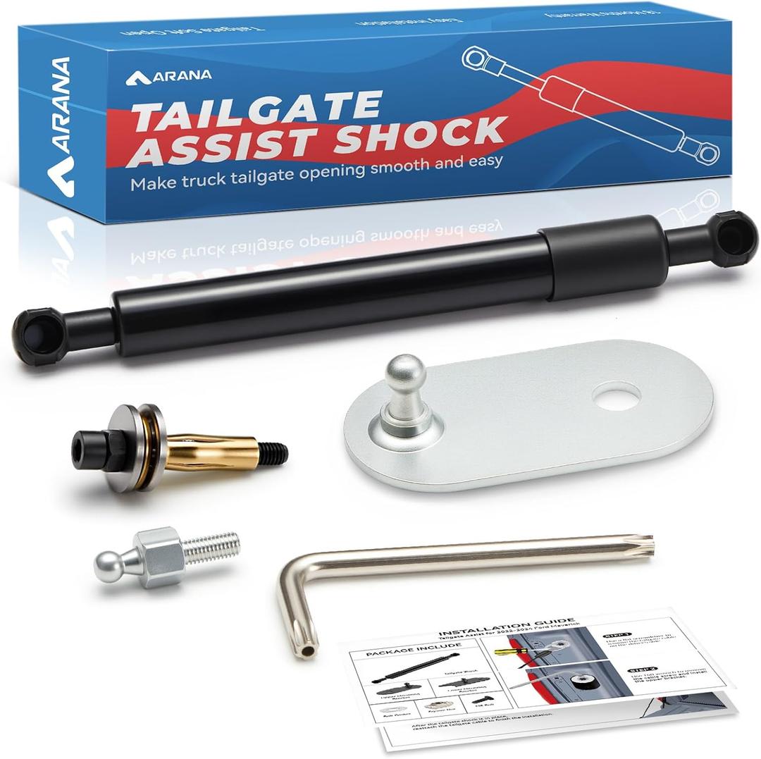 ARANA Tailgate Assist Shock for F150 F250 F350 F450 1997-2016, Tail Gate Slow Down Damper Accessories Fit 1997-2003 Ford F-150, 1999-2016 F-250 F-350, 2010-2016 F-450(All Tools Provided)