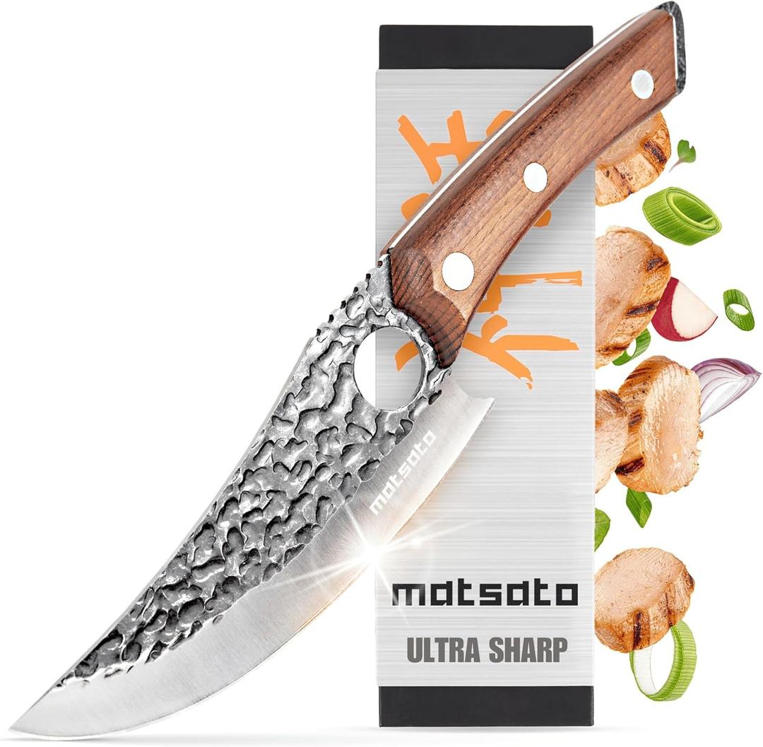 Chef Knife - Perfect Kitchen Knive. Japanese Knife for Cooking, Chopping. Japanese Style Knive for Home, Camping, BBQ. For Balance & Control