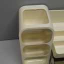 HBlife Makeup Organizer with Brush Holder for Vanity, Large Plastic Bathroom Countertop Organizer Skin Care Storage, Easy to Store Lipsticks, Nail Polishes, Perfumes, Eyeshadow Palettes, Beige