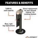 Lippert Ground Control 3.0 Automatic 5th Wheel RV Leveling System Rear Hall Effect Jack for Right Leg Replacement with 5,000-lb. Load Capacity - 344792