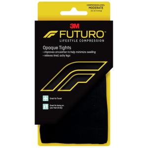 FUTURO Opaque Tights for Women, Moderate Compression, 15-20 mm/Hg, Helps Improve Circulation to Help Minimize Swelling, Medium