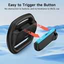 JCMO Steering Wheel for Nintendo Switch 2, Racing Wheels for Mario Kart Wolrd 8 Deluxe, 4 Pack Switch 2 Mario Kart Steering Wheel for Nintendo Switch 2 (2025) Accessories (Blue, Orange and 2 Black)