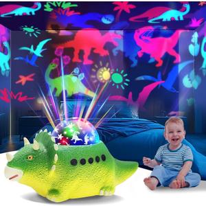 BestYiJo Projector Lamp Children Dinosaurs Toys, Night Light for Children with 8 Colours, Music, Catching Function, 360° Rotation, Newborn Gifts, Birthday, Christmas, Room Decorations (Green) BestYiJo Projector Lamp Children Dinosaurs Toys, Night Light for Children with 8 Colours, Music, Catching Function, 360° Rotation, Newborn Gifts, Birthday, Christmas, Room Decorations (Green)