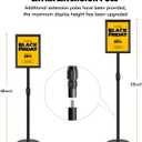 Upgraded Adjustable Sign Stand for Display, Pedestal Floor Signage Stand Holder with Heavy Duty Base, for Outdoor or Indoor Advertising (8.5 x 11, Black)