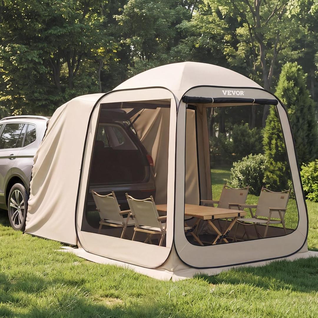 VEVOR Pop Up Screen House Tent, Portable Screened Canopy with Netting Sides, 6×6×7.2 FT