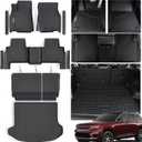 All Weather Floor Mats Set for Jeep Grand Cherokee WL 2022 2023 2024 2025 2026 5-Seats (Include 4xe / Not for L)TPE Rubber Liners Grand Cherokee Odorless Anti-Slip Waterproof Car Floor Liners