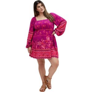 City Chic Women's Dress Jasmine Mini (Dreamy Border)