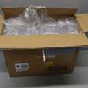 BESTSTAR 36 Pcs 12 oz Plastic Clear Ribbed Wine Glasses, Origami Ripple Disposable Champagne Glasses Elegant Whiskey Glasses Ideal for Weddings, Bars, Christmas, Halloween, Pool Party, Daily Use