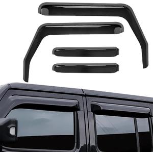 AUXMART 4Pcs Side Window Deflector Wind Rain Shade Visor Guard for 2007-2017 4-Door Jeep Wrangler JK Vent Visor Window Rain Guards for JK Wrangler 4 Door 2007-2017(Not for JL)