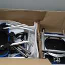 FSA/HSA Eligible Sliding Shower Chair Tub Transfer Bench for Bathtub with Swivel Seat, Padded Shower Bench with Pivoting Arms, Height Adjustable Shower Seat, 350 lbs, Blue, Larger