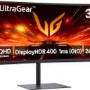 LG 34G630A-B 34-Inch Ultragear WQHD (3440 x 1440) Curved Gaming Monitor, 240Hz, 1ms, FreeSync Premium, DisplayHDR 400, Built-in Speaker, HDMI, DisplayPort, USB Type-C, Tilt/Height/Swivel Stand, Black