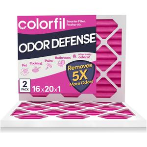 16x20x1 Air Filter (1-Pack) | Made in the USA | Color Changing | Remove Cat and Dog Odor | MERV 8 for Pet Hair Dander and Dust 