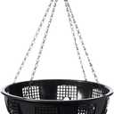 Gardenised Durable Plastic Lace Ultimate Hanging Baskets Tomato, Flower, and Herb Outdoor Flower Planter, Black