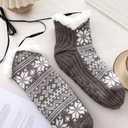 Mepase Electric Heated Fleece Slipper Socks for Men Women Winter USB Fluffy Fuzzy Warm Slipper Socks Thermal Feet Warmers (Gray)