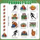 12 Pack Football Garland Banner Football Party Hanging Decorations Sports Paper Garland Game Time Touch Down Hanging Swirls for Birthday Classroom Tailgate Shower Party Decor Supplies