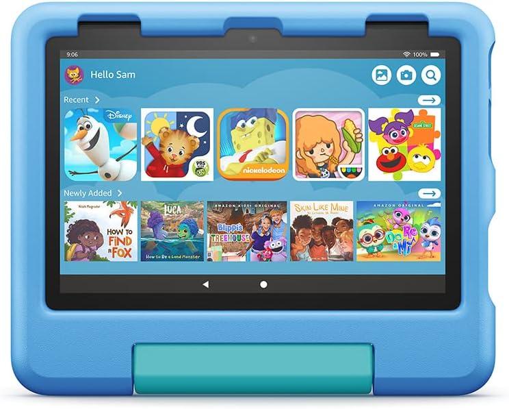 Amazon Kid-Proof Case for Fire HD 8 tablet (Only compatible with 12th generation tablet), Blue (Blue)