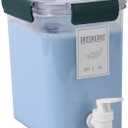 Laundry Detergent Dispenser Beverage Refrigerated Bucket with Faucet Fabric Softener Container for Detergent, Lemonade Juice, Milk, Fabric Softener, Bleaching Agent, (Blue)