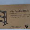 3-Tier Dumbbell Rack, 1100LB Capacity Adjustable Weight Rack for Home Gym, Heavy-Duty Weight Stand for Dumbbells Kettlebells & Weight Plates(Rack Only)