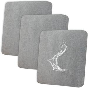 Waterproof Couch Cushion Covers - Stretch Washable Slipcover with Elastic Non-Slip Design, Furniture Protector for Pets,Kids (3 Cushion Sofa, Light Grey)