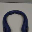 Portable Neck Fan that Blow Cold Air, LED Display, Rechargeable Hands-Free Wearable Cooling Personal Fan, 5 Speed, Neck Support, Bladeless Neck Air Conditioner, Gift for Women/Men, Hot Flashes, Travel (Dark Blue)