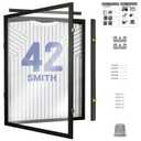 Flybold Jersey Frame Display Case - Matte Black Shadow Box for Football, Basketball, Baseball, Hockey Jerseys - 98% UV Protection - 31.25 x 23.25 in Wall Mount T Shirt Frames for Sports Memorabilia