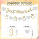 Just Married Banner Wedding Decorations Just Married Decorations Just Married's Sign Just Married's Car Decorations Wedding Reception Decorations (Just Married)