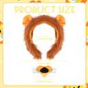 Chanaco Lion Ears Headband and Nose Set Lion Costume Women Adult Halloween Animal Costumes Cosplay Accessories Party Decorations Gifts