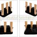 Jumbo Cricket Spring Return Stumps Wickets Metal Base Multi Surface Placement BY Naqqash Sports, 28"
