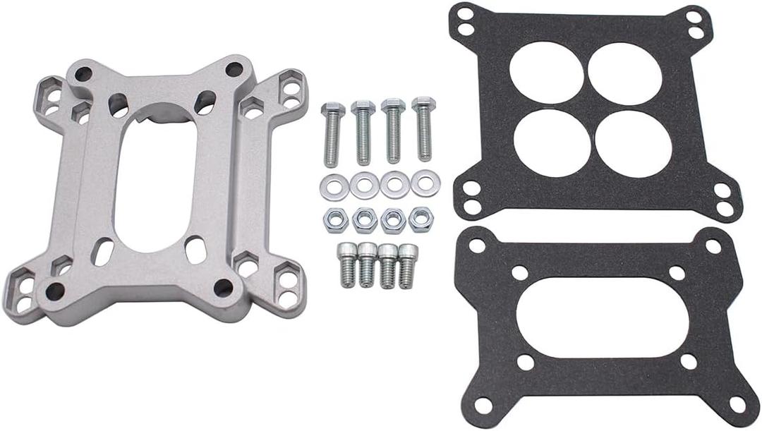 1 Set 1933 1" thick Universal Carburetor Adapter Kit 4-Barrel to 4-Bolt 2-Barrel Fits for Chevy SBC